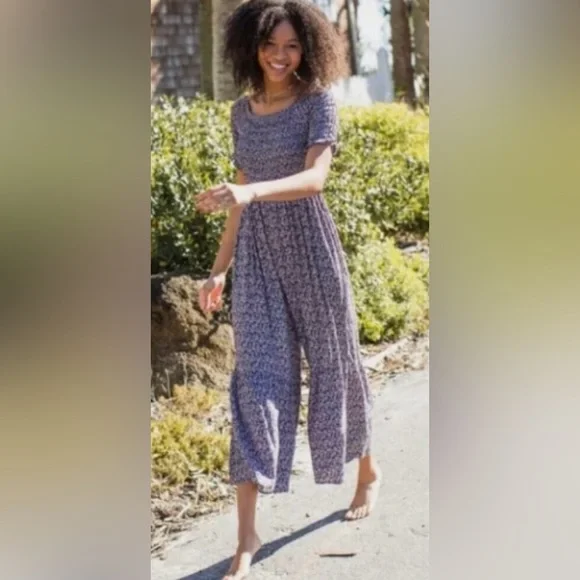 NATURAL LIFE Pattered Wide Leg Jumpsuit - Picture 6 of 6